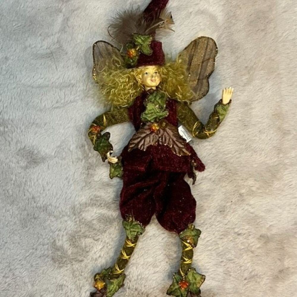 Vintage Katherine’s Collection Woodland Fairy Ornament Forest Sprite Leaf Fairy